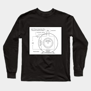 Split-Phase Capacitor-Run Reversible Induction Motor Long Sleeve T-Shirt